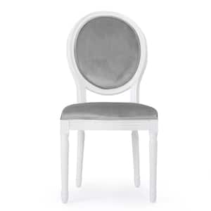 Camille Light Grey Velvet Upholstered Side Chair (Set of 4)