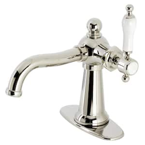 Kingston Brass Nautical Single-Handle Single-Hole Bathroom Faucet with Push  Pop-Up and Deck Plate in Polished Brass HKSD154KLPB - The Home Depot