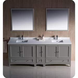 Oxford 83 in. W Traditional Double Bath Vanity Cabinet Only in Gray