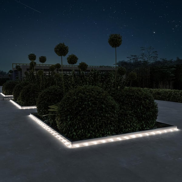 Outdoor Solar Rope Light- 100 Solar Powered LED Lights with 8 Modes by Pure Garden (Cool White), Size: 38.65