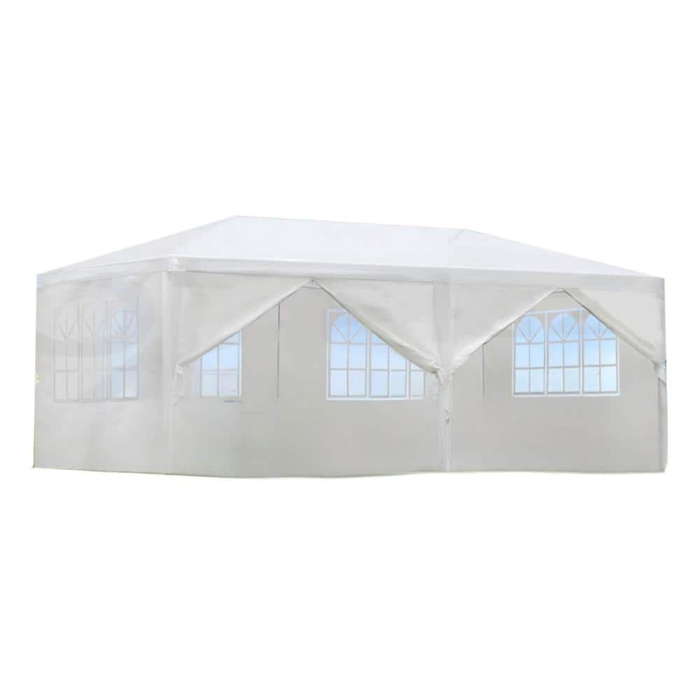 10 ft. x 20 ft. Wedding Party Canopy Tent Outdoor Gazebo with 6 Removable Sidewalls In White price history on PriceWatchPro