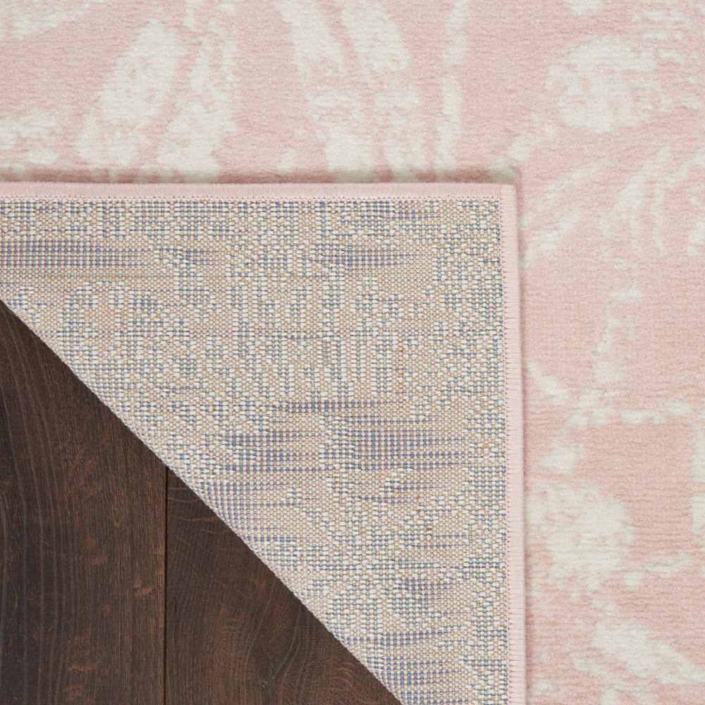 Pink Floral Synthetic Kids' Rectangular 5' x 7' Rug