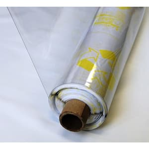Clear Plastic Sheeting 4-1/2 ft x 75 ft 12 Mil Protects Surfaces Moisture  Resist