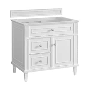Lorelai 35.88 in. W x 23.5 in. D x 32.88 in. H Bath Vanity Cabinet without Top in Bright White