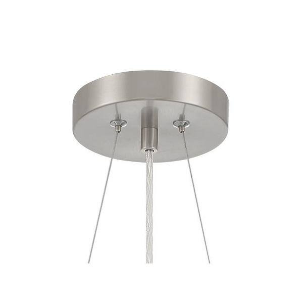 Brushed Nickel 30W LED Pendant Light with Acrylic Shade
