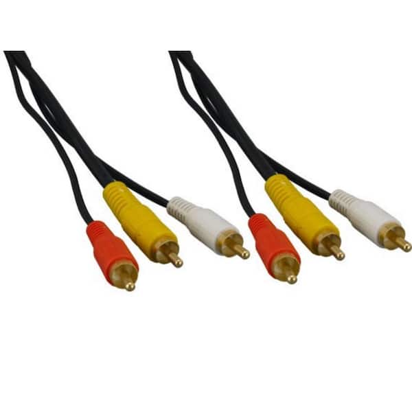 25 ft. 3 RCA Male to 3 RCA Male Composite Video Plus Audio Cable