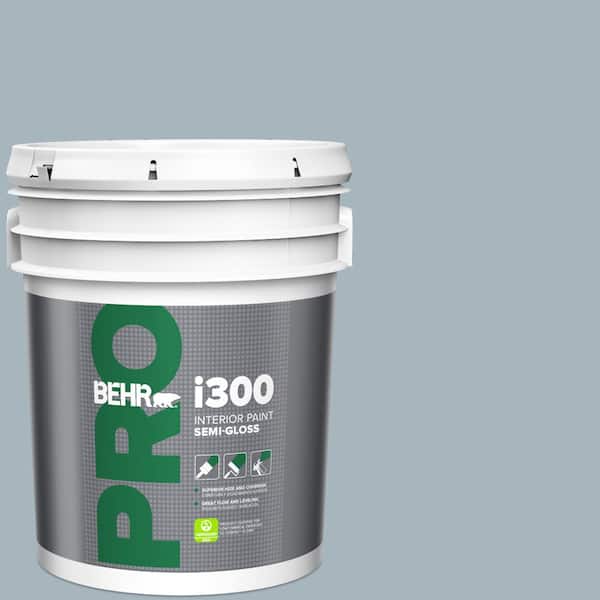5 gal. #N480-3 Shadow Blue Semi-Gloss Interior Paint