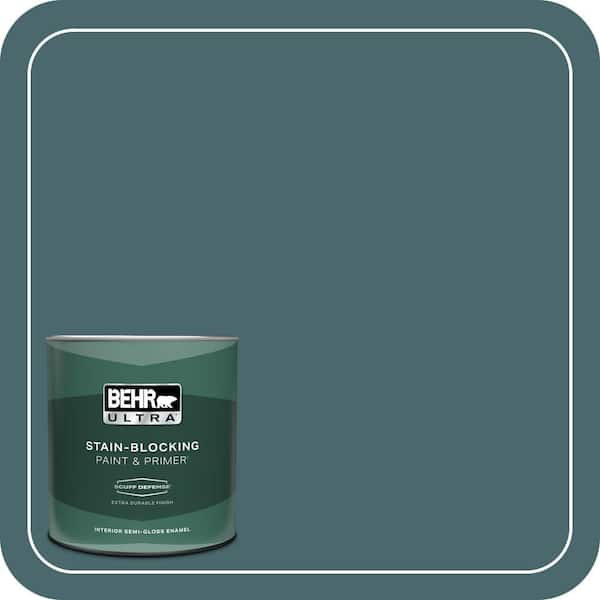 BEHR ULTRA 1 qt. #500F-7 Mythic Forest Extra Durable Semi-Gloss Enamel Interior Paint & Primer