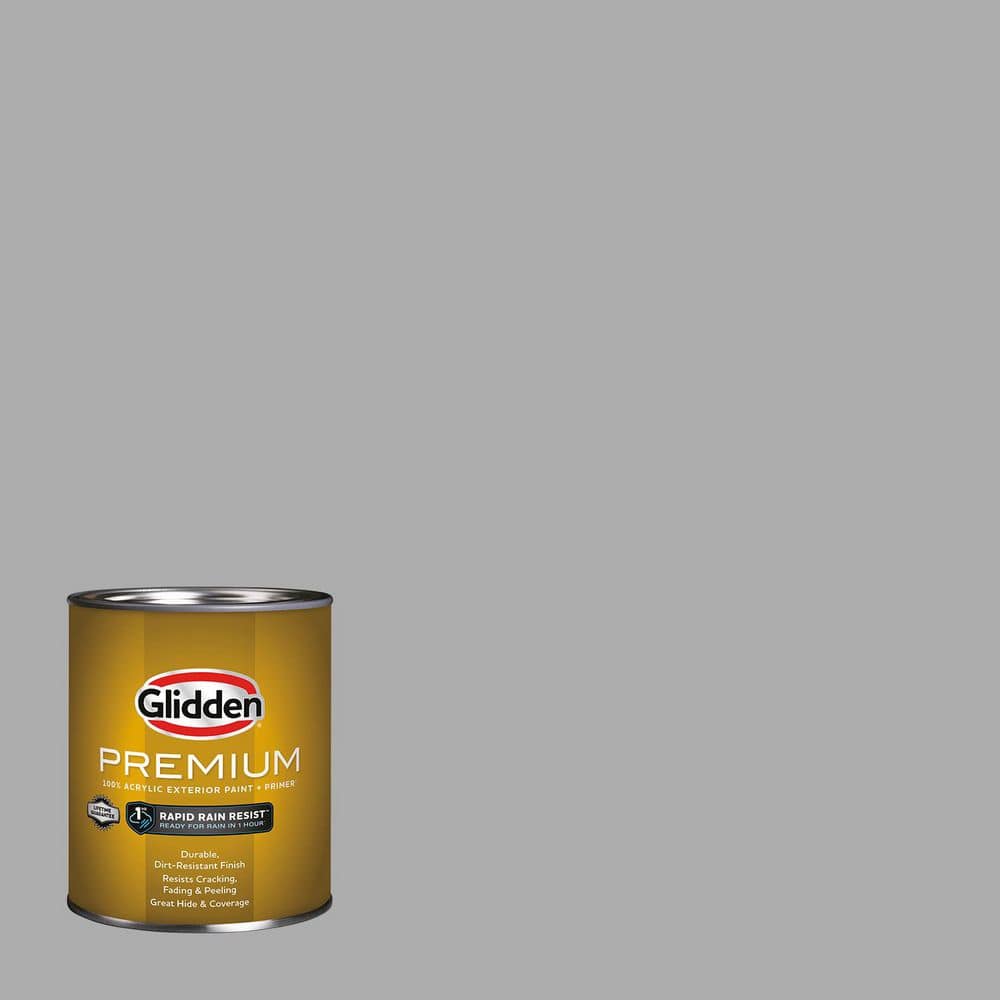 Ppg1001 Glidden Premium 1 qt. Flagstone PPG1001-4 Flat Exterior Latex Paint ...