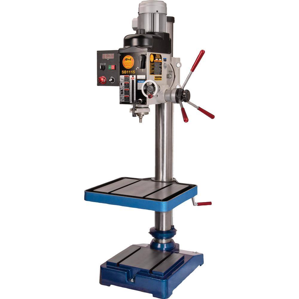 Grizzly Industrial 21 in. VariableSpeed Gearhead Drill Press with 5/8