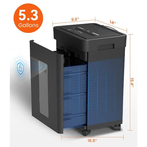 Vrbgify Heavy Duty Paper Shredder Micro-Cut 4/12 Sheets 10-Minutes