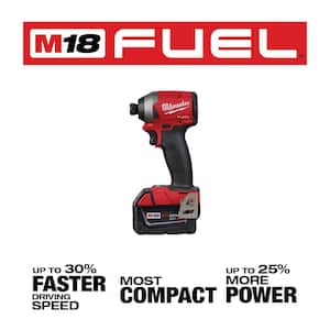M18 FUEL 18V Lithium-Ion Brushless Cordless 1/4 in. Hex Impact Driver Kit with 6-1/2 in. Circular Saw
