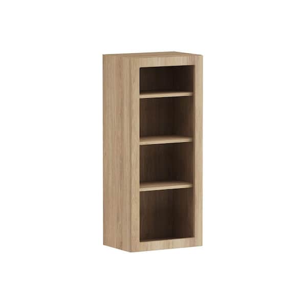 Designer Series Renly 18 in. W x 12 in. D x 42 in. H Assembled Slim Shaker Open Shelf Wall Kitchen Cabinet in Sandstone