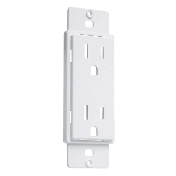 TAYMAC MASQUE 5000 Plastic White Duplex Adapter Plate, Aesthetic Outlet Adapter Plate Hides Old or Discolored Fixture, 10-Pack