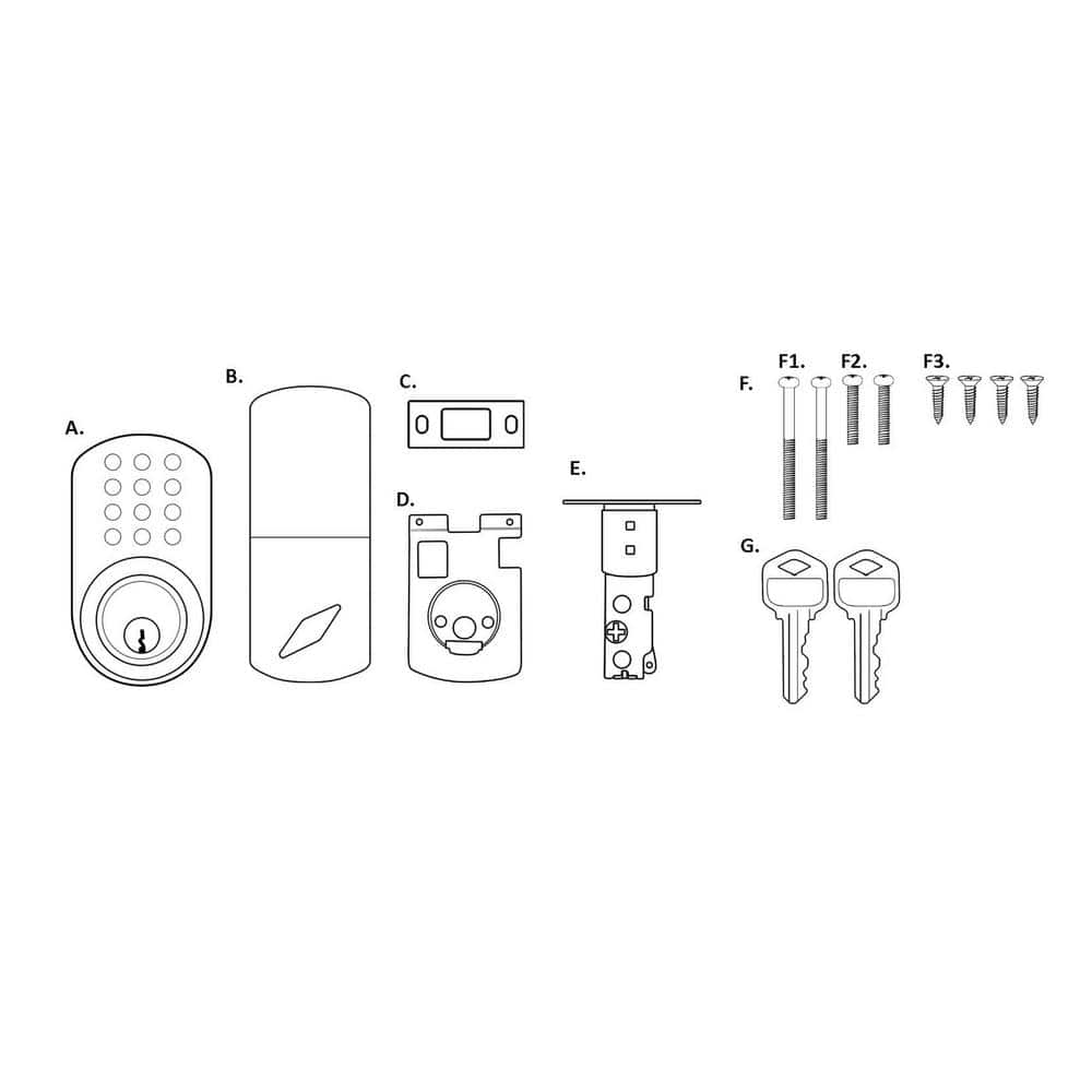 Satin Nickel Electronic Keypad Deadbolt Lock
