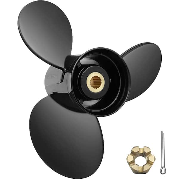 SKYSHALO Outboard Propeller, Replace for OEM 3817, 469, 3-Blade 14 1/4 x 21 Pitch Aluminium Boat Propeller, Compatible with Volvo