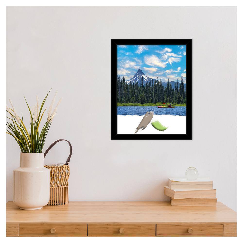 Jet Black Matte Polystyrene 15" x 12" Hanging Picture Frame