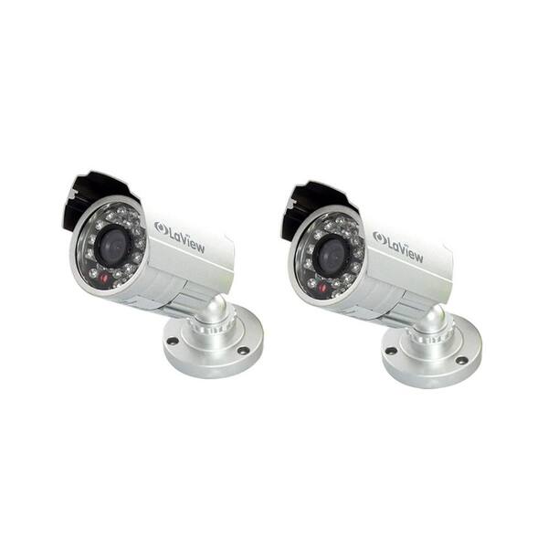 LaView Wired 600 TVL Indoor/Outdoor Bullet Security Camera with Night Vision (2-Pack)