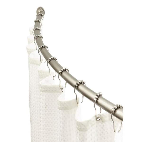 Bath Bliss Curved Wall Mount Shower Rod, Do You Need A Bigger Shower Curtain For Curved Rod