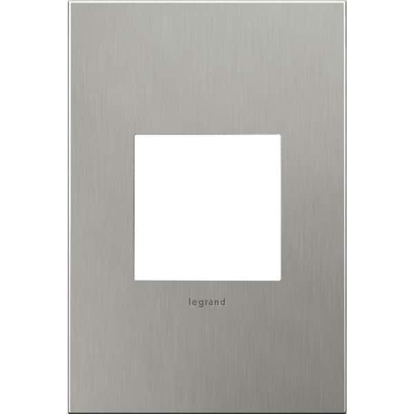 Legrand adorne 1 Gang Decorator/Rocker Wall Plate, Brushed Stainless Steel (1-Pack)