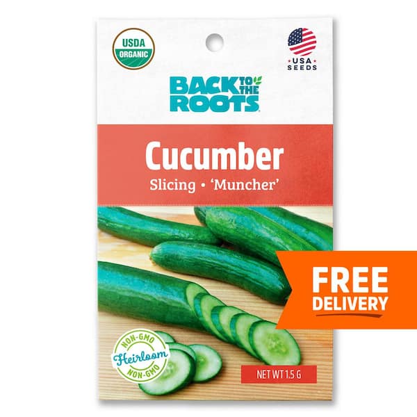 Back to the Roots Organic Cucumber 'Muncher' Gardening Seeds