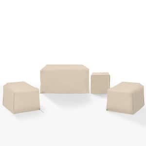 4-Piece Tan Outdoor Furniture Cover Set