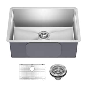 Standart PRO 26 in. Undermount Single Bowl 16 Gauge Stainless Steel Kitchen Sink with Accessories