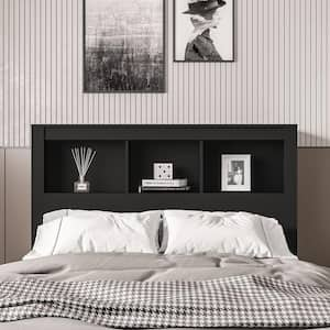 Madison Black Full-Size Bookshelf Headboard