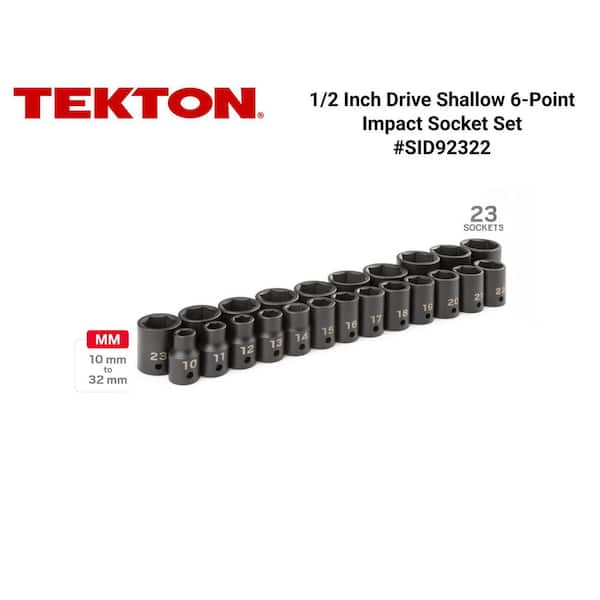 1/2 in. Drive 6-Point Impact Socket Set, 23-Piece (10 mm - 32 mm)