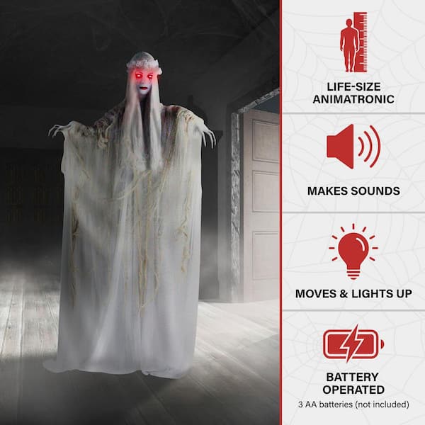 Haunted Hill Farm 78 in. Touch Activated Animatronic Bride