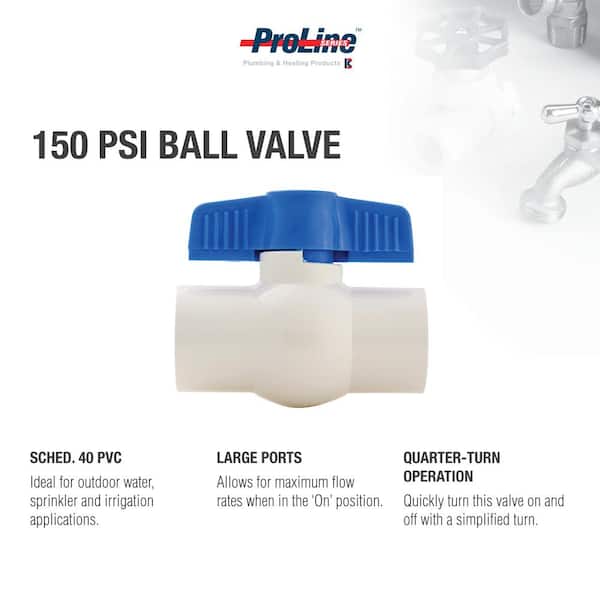 New 1" PVC Water SHUT-OFF BALL VALVE Threaded Pool Spa Irrigation Sprinkler 