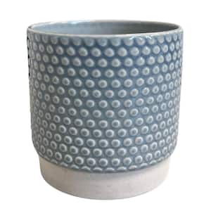 3.1 in. Clio Bubbled Small Blue Ceramic Planter (3.1 in. D x 3 in. H)