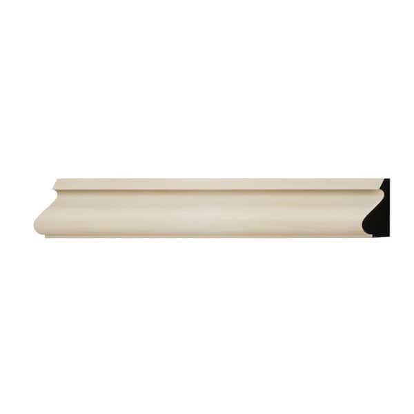 Ekena Millwork WM163 0.69 in. D x 1.38 in. W x 6 in. L Wood (Poplar) Baseboard Moulding Sample