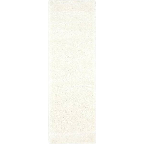 Unique Loom Solo Calabasas Snow White 2' 2 x 6' 7 Runner Rug