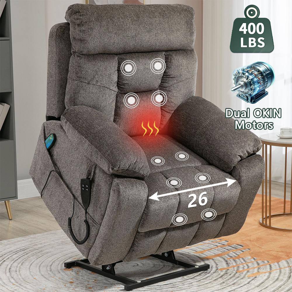 aisword Brown4 Enhanced Flagship Oversized Dual OKIN Motor Chenille