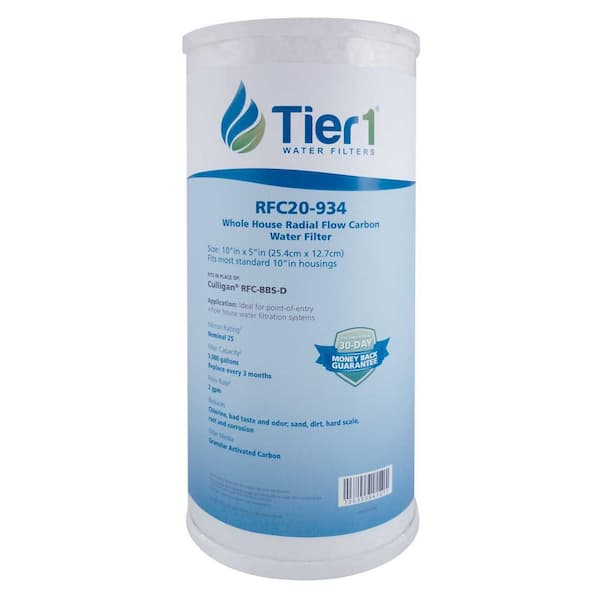 Tier1 Whole House Radial Flow Carbon Replacement Water Filter Cartridge for RFC-BBS-D Culligan