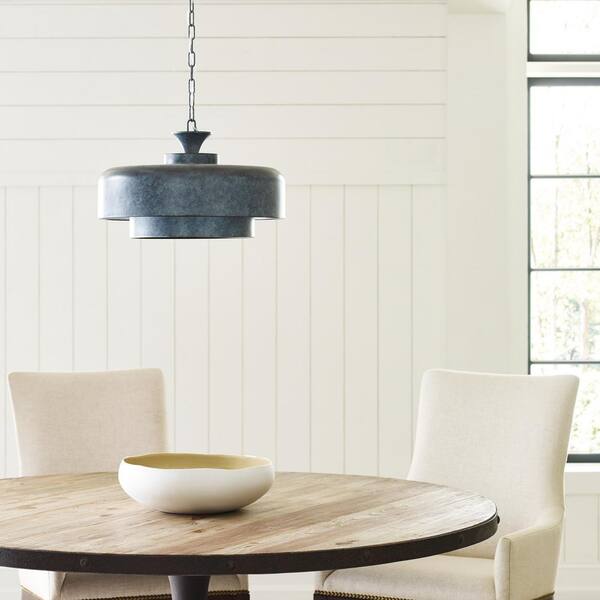 Generation Lighting Haymarket 1-Light Weathered Galvanized Pendant