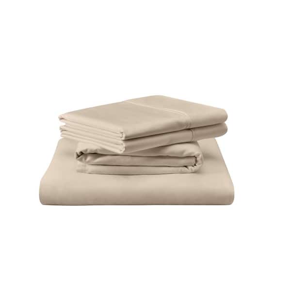 TEMPUR-PEDIC TEMPUR Luxe Egyptian Cotton Sandstone Split-King Sheet Set