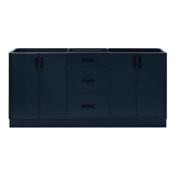 ARIEL Kelly 72 in. W x 21.5 in. D x 34.5 in. H Bath Vanity Cabinet without Top in Midnight Blue