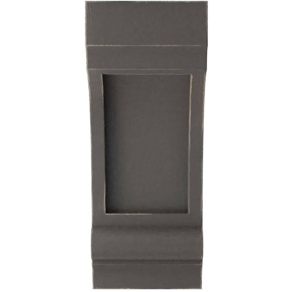 Reclaimed Gray Rubberwood Vintage Decor Corbel 8" x 3.25"