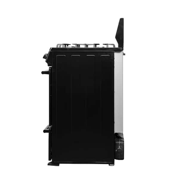 20 in. 4 Burners Freestanding Gas Range in Black with Cast Iron Grates, 2.16 cu. ft. Oven, Knob Controls, LP Kit Incl
