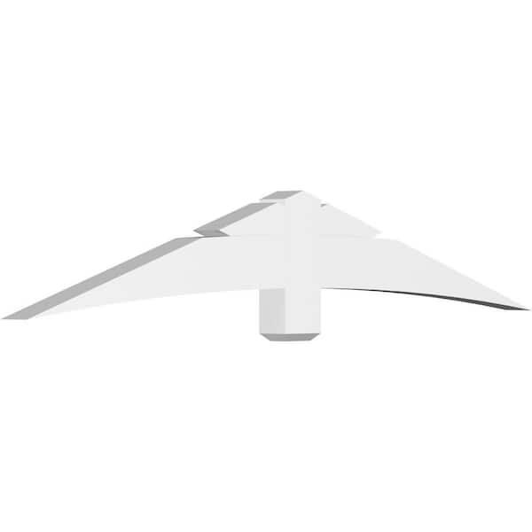 Ekena Millwork Alberta 84 in. W x 14 in. H x 4 in. D Signature Polyurethane Bracket