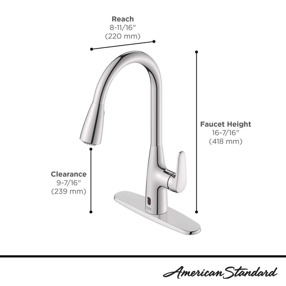 Chrome Touchless High-Arc Kitchen Faucet with Pull-out Spray
