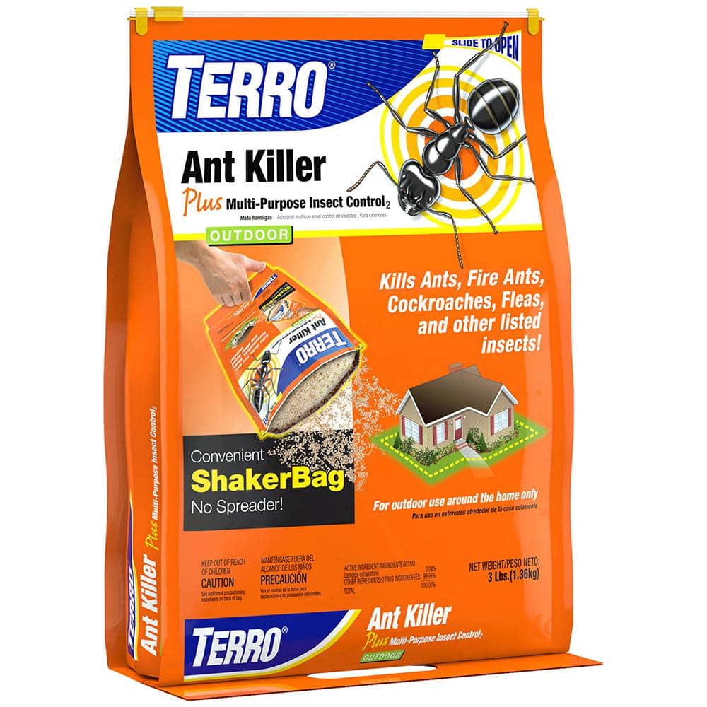 TERRO 3 lb. Outdoor Ant Killer Plus Multi-Purpose Insect Control Granules  Shaker Bag T901-6 - The Home Depot
