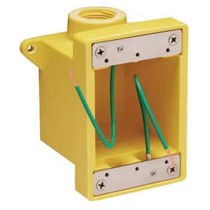 Fiberglass FD Box with 3/4 in. or 1 in. K.O. Holes, Yellow