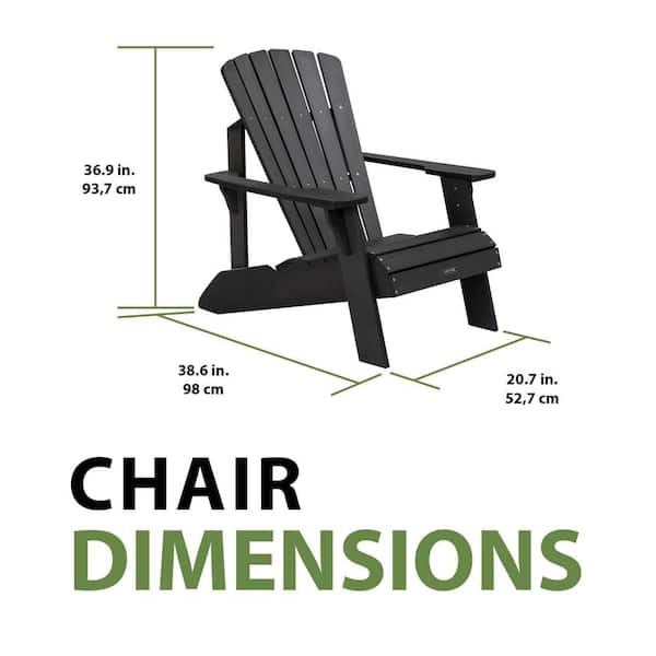 Lifetime Black Composite Adirondack Chair 60284 - The Home Depot