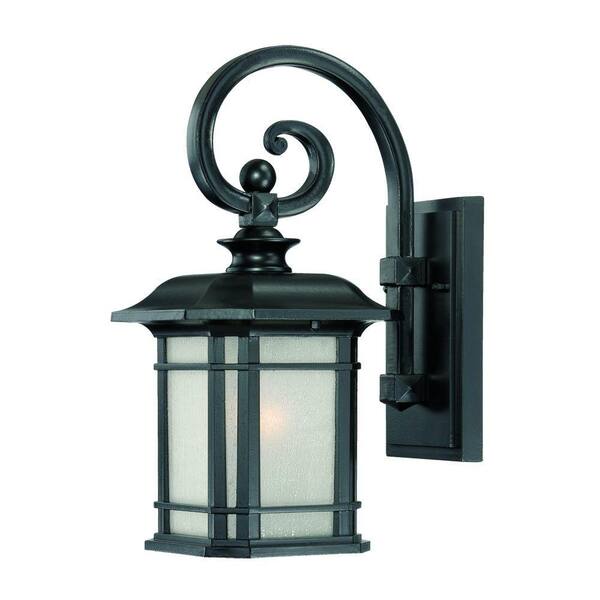 Acclaim Lighting Somerset Collection 1-Light Matte Black Outdoor Wall Lantern Sconce