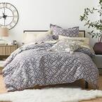 Stargaze 3-Piece Multicolored Geometric Cotton Percale Queen Duvet Cover Set