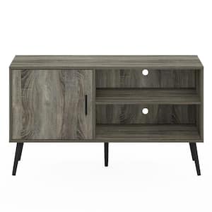 Claude 43.3 in. French Oak Grey TV Stand with A Cabinet and 2-Shelves Fits TV's up to 45 in. with Cable Management