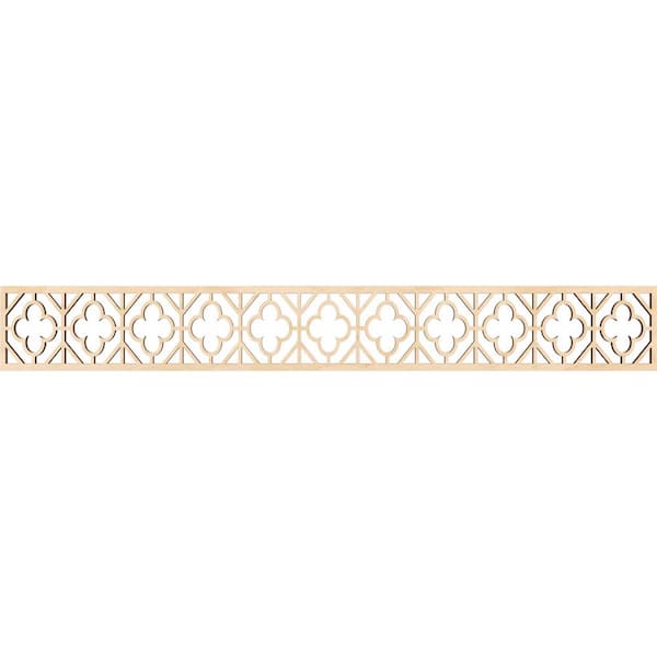Ekena Millwork Hazelton Fretwork 0.375 in. D x 46.5 in. W x 6 in. L Birch Wood Panel Moulding